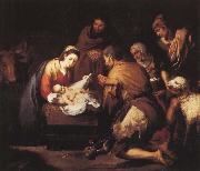 Bartolome Esteban Murillo Shepherds to the manger pilgrimage France oil painting artist